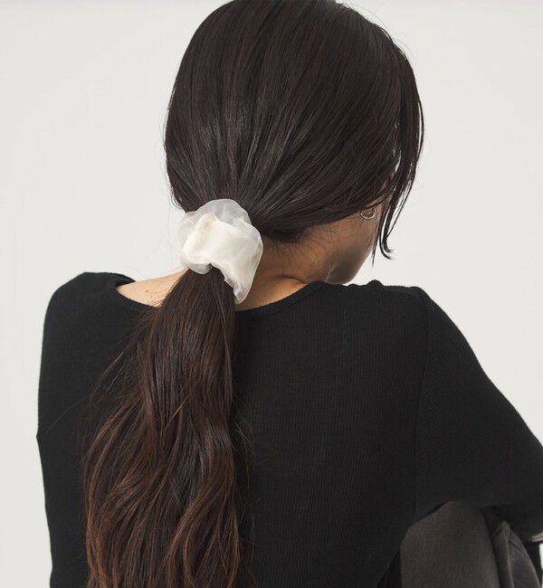 UNITED ARROWS green label relaxing「【WEB限定】チュール ヘアカフ（無地）クラップカフ / ポニーフック / フックポニー」|ヘアゴム・シュシュ|