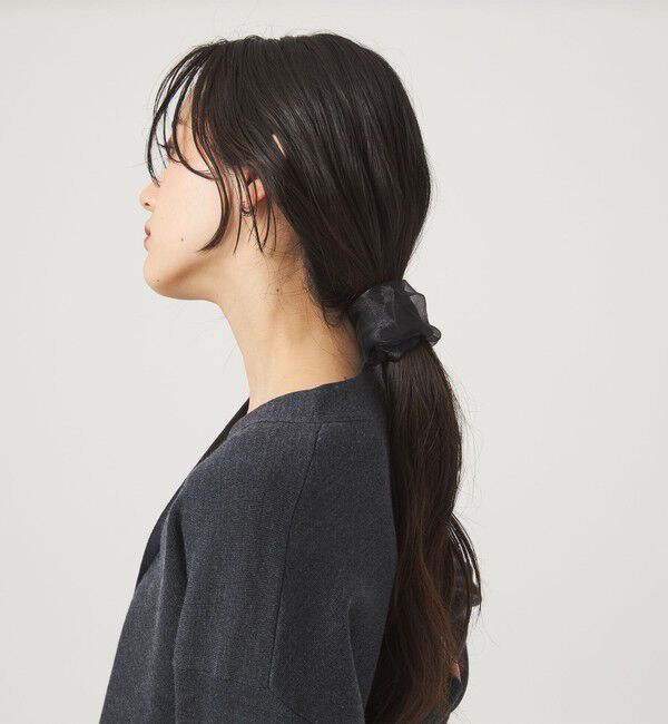 UNITED ARROWS green label relaxing「【WEB限定】チュール ヘアカフ（無地）クラップカフ / ポニーフック / フックポニー」|ヘアゴム・シュシュ|