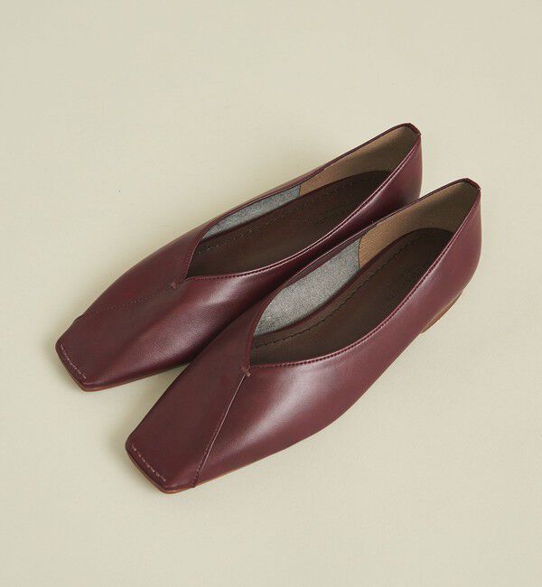 BEAUTY&YOUTH UNITED ARROWS「Vカットステッチ フラットシューズ」|バレエシューズ|