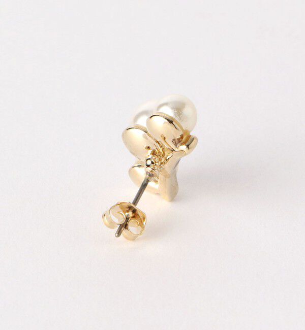 BEAUTY&YOUTH UNITED ARROWS「3パールモチーフ カーブ ピアス」|ピアス|