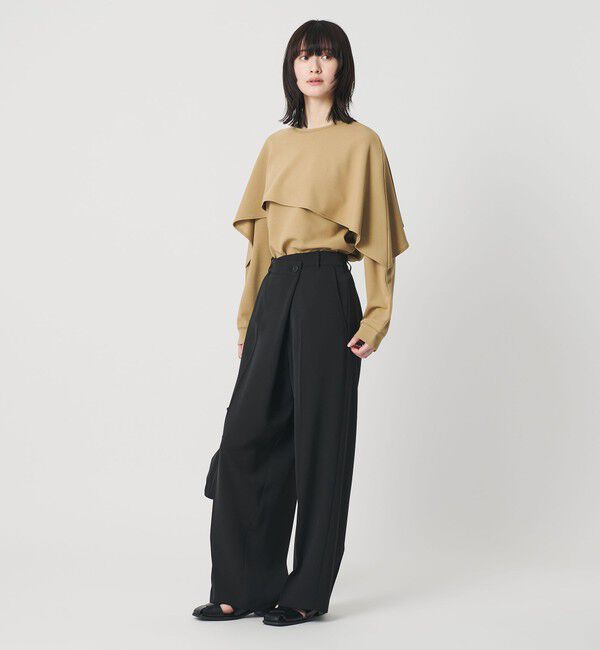 BEAUTY&YOUTH UNITED ARROWS「【WEB限定 Wardrobe DAILY MINIMAL】ケープフリル レイヤーカットソー」|Tシャツ・カットソー|