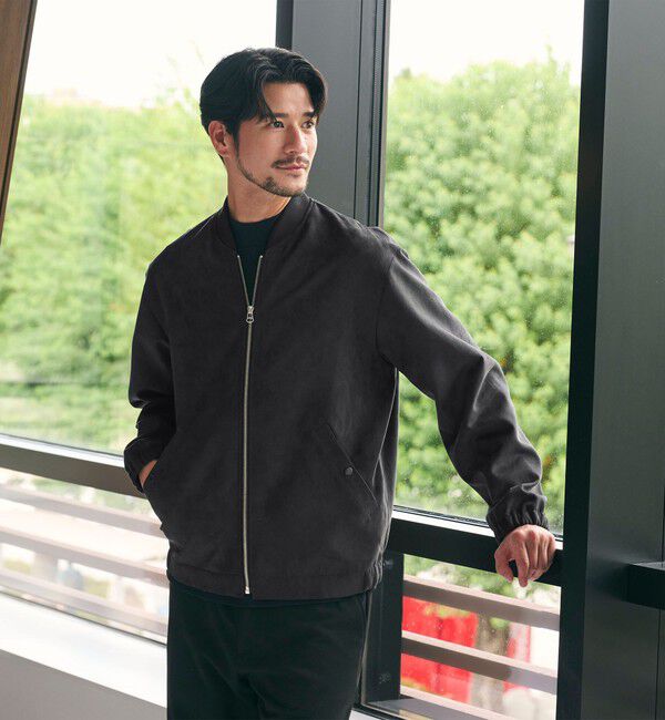 BEAUTY&YOUTH UNITED ARROWS「【WEB限定 WARDROBE SMART】スエードライク リブ ブルゾン」|ブルゾン・スタジャン|