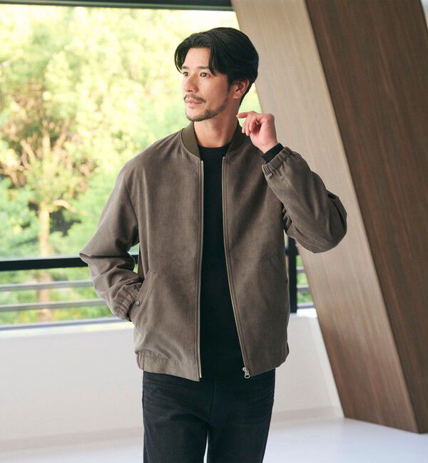 BEAUTY&YOUTH UNITED ARROWS「【WEB限定 WARDROBE SMART】スエードライク リブ ブルゾン」|ブルゾン・スタジャン|
