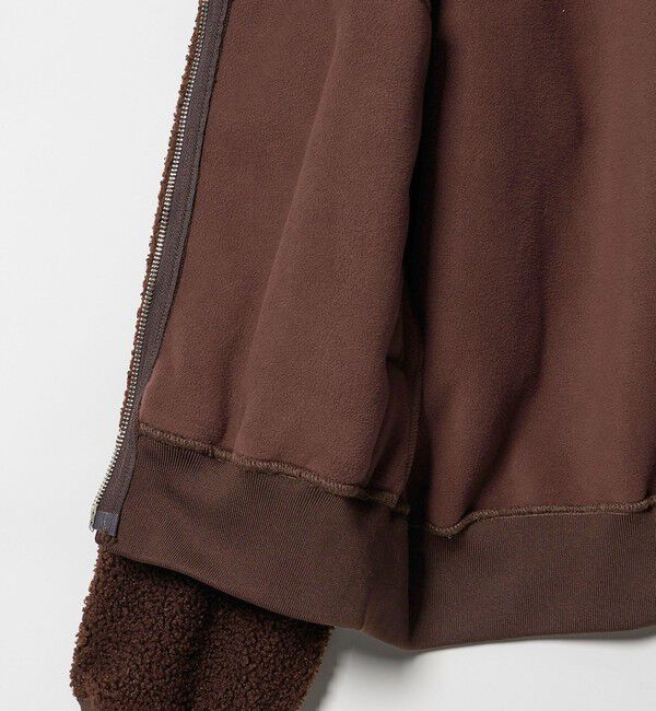 MONKEY TIME「ボアフリース フルジップ フーディー」|カーディガン|