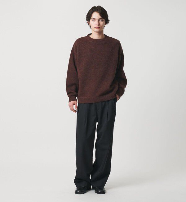 MONKEY TIME「ウール ナイロン ループヤーン クルーネック」|ニット・セーター|