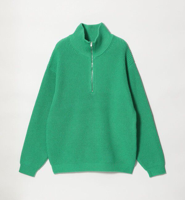MONKEY TIME「バルキー アゼ ハーフジップ ニット」|ニット・セーター|