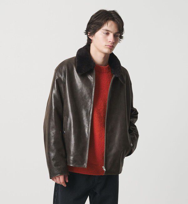 MONKEY TIME「ゴート ムートンカラー ジップ ジャケット」|その他|