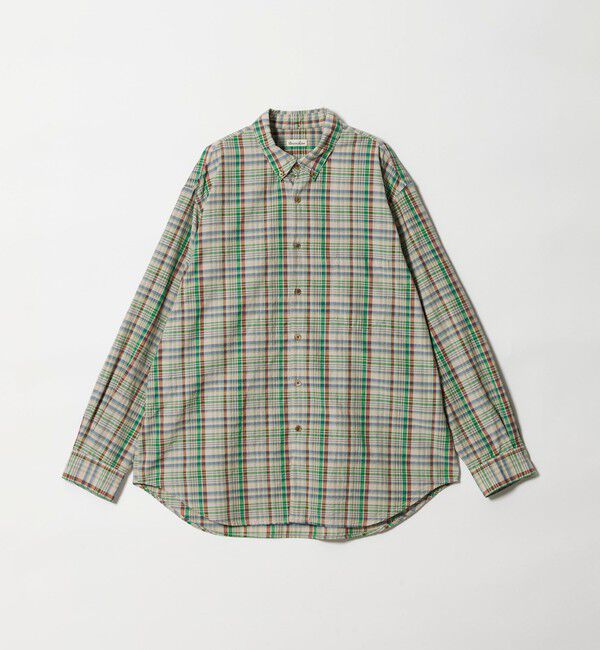 STEVEN ALAN「＜Steven Alan＞ マドラスチェック シングルニードル シャツ LOOSE」|シャツ・ブラウス|NATURAL