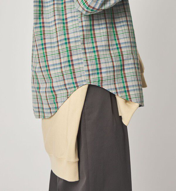 STEVEN ALAN「＜Steven Alan＞ マドラスチェック シングルニードル シャツ LOOSE」|シャツ・ブラウス|