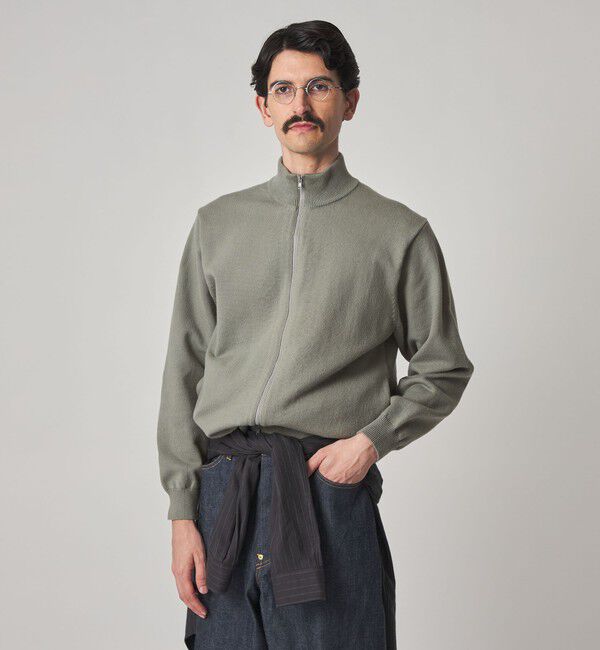 STEVEN ALAN「＜Steven Alan＞ ブラッシュド CTN/PE ドライバーズ ニット ブルゾン」|カーディガン|