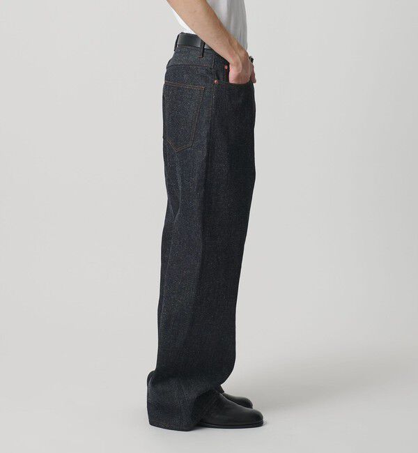 MONKEY TIME「リジッド ネップ デニム バギー パンツ」|チノ|