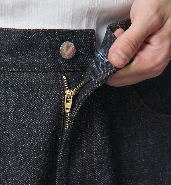 MONKEY TIME「リジッド ネップ デニム バギー パンツ」|チノ|