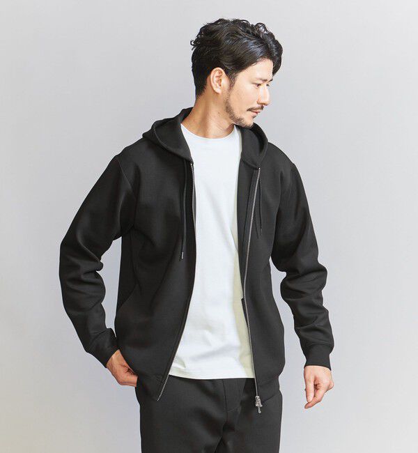 BEAUTY&YOUTH UNITED ARROWS「【WEB限定 WARDROBE SMART】ダブルニット ジップパーカー/セットアップ対応【抗菌・防臭】」|パーカー|