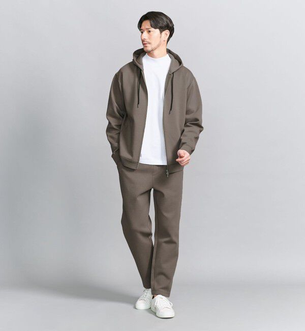 BEAUTY&YOUTH UNITED ARROWS「【WEB限定 WARDROBE SMART】ダブルニット ジップパーカー/セットアップ対応【抗菌・防臭】」|パーカー|