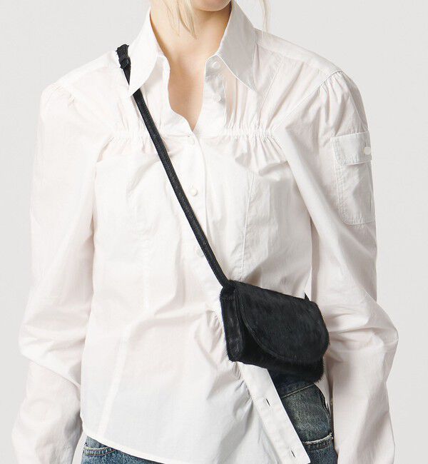 ATTISESSION「＜ATTISESSION＞ヘアレザー ミニ ショルダー バッグ」|ショルダー・メッセンジャー|BLACK