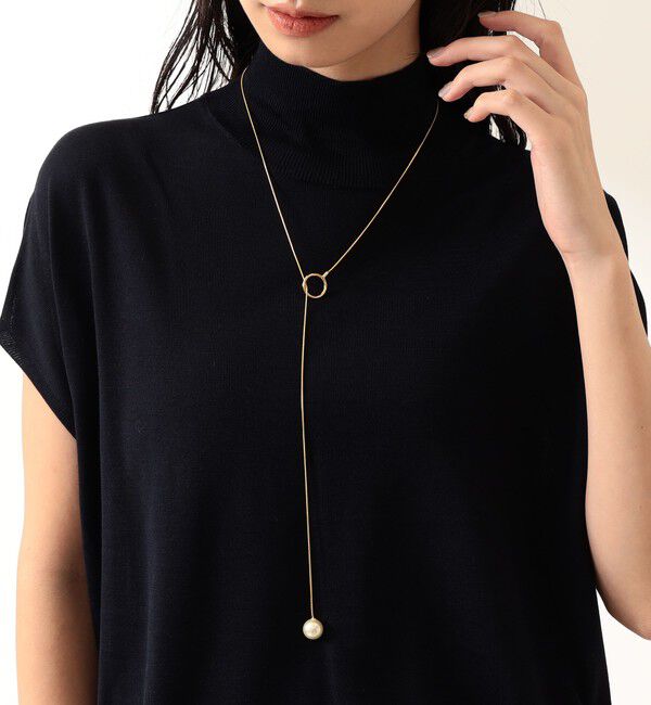 Demi-Luxe BEAMS 「Demi-Luxe BEAMS / ガラスパール Y字 ネックレス」|その他|