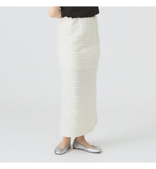 Ray BEAMS 「シャーリング ボーダー スカート」|スカート|