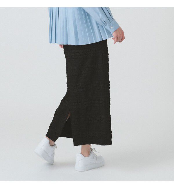 Ray BEAMS 「シャーリング ボーダー スカート」|スカート|