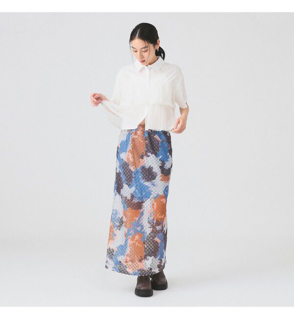 Ray BEAMS 「シアー ティアード クロップド シャツ」|シャツ・ブラウス|