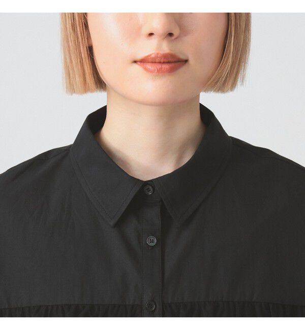 Ray BEAMS 「シアー ティアード クロップド シャツ」|シャツ・ブラウス|