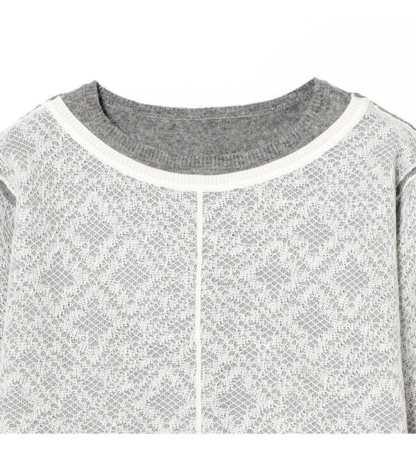 Ray BEAMS 「レース編み レイヤード プルオーバー」|ニット・セーター|