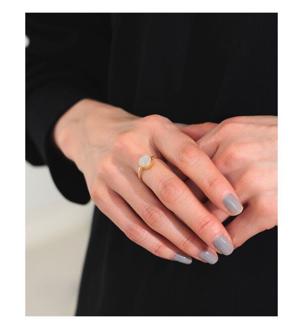 Demi-Luxe BEAMS 「【別注】les bon bon / aura round リング」|その他|別注WHITE