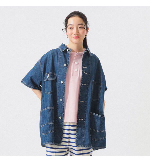 BEAMSBOY「デニム カバーオール ショートスリーブ」|ブルゾン・スタジャン|