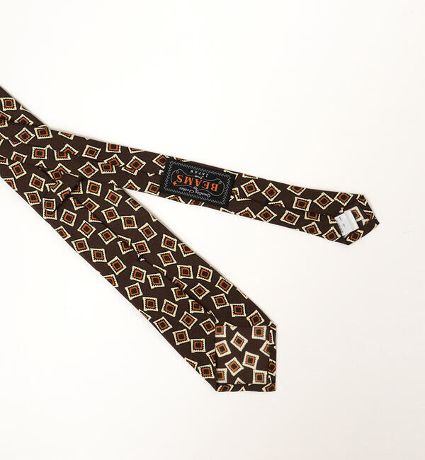 BEAMS PLUS「BEAMS PLUS / シルク スクエアパターン プリント タイ」|ネクタイ・蝶ネクタイ|