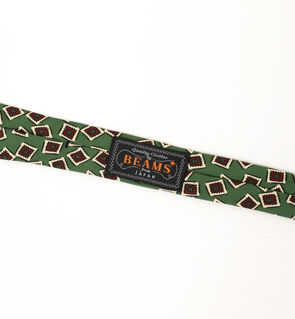 BEAMS PLUS「BEAMS PLUS / シルク スクエアパターン プリント タイ」|ネクタイ・蝶ネクタイ|