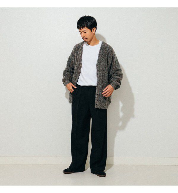 BEAMS「2プリーツ ワイド スラックス」|チノ|