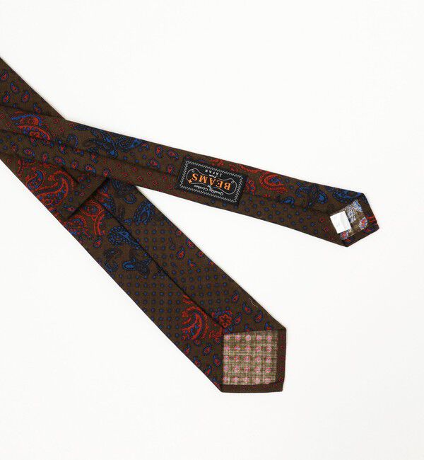 BEAMS PLUS「BEAMS PLUS / ペイズリープリント ウール シルク タイ」|ネクタイ・蝶ネクタイ|