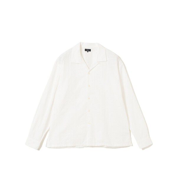 BEAMS「レース オープンカラーシャツ【リラックスフィット】」|シャツ・ブラウス|