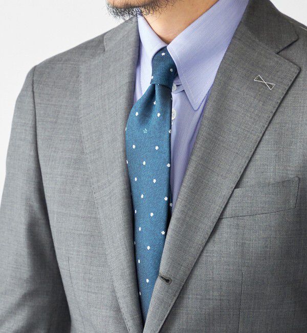 SHIPS「SHIPS: ワンポイント フラワー コモン ネクタイ」|ネクタイ・蝶ネクタイ|ダークグリーン