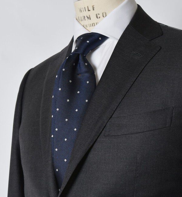 SHIPS「SHIPS: ワンポイント フラワー コモン ネクタイ」|ネクタイ・蝶ネクタイ|ネイビー