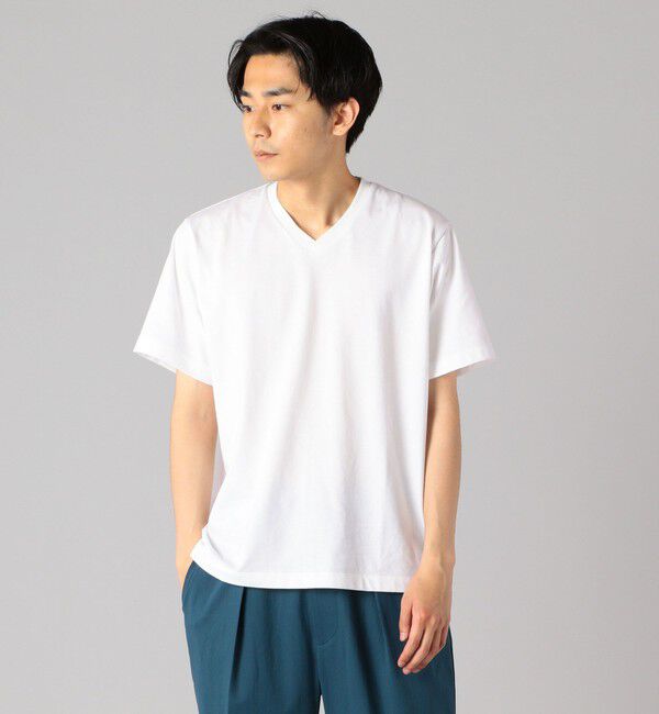 SHIPS「SHIPS: 抗菌・防臭 NANO-FINE（R） コットン Vネック Tシャツ」|Tシャツ・カットソー|