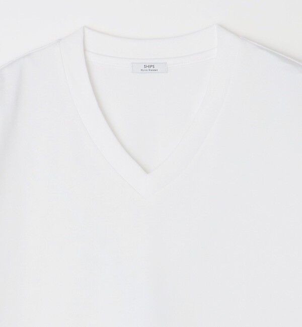SHIPS「SHIPS: 抗菌・防臭 NANO-FINE（R） コットン Vネック Tシャツ」|Tシャツ・カットソー|