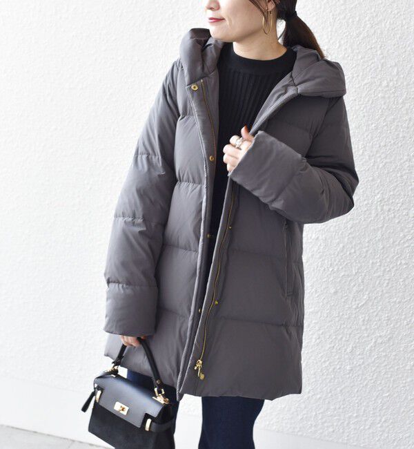 SHIPS for women「*〈手洗い可能〉ショールカラー ミディ ダウン ◇」|その他|