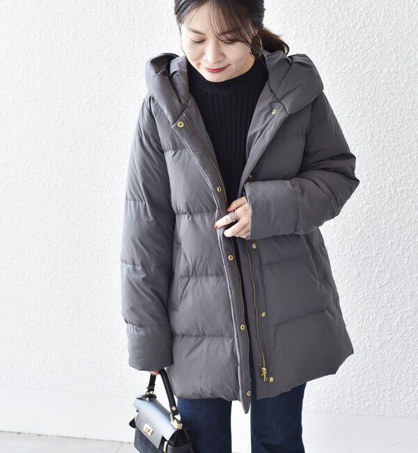 SHIPS for women「*〈手洗い可能〉ショールカラー ミディ ダウン ◇」|その他|