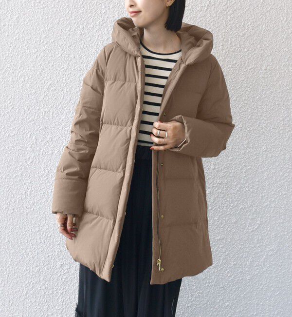 SHIPS for women「*〈手洗い可能〉ショールカラー ミディ ダウン ◇」|その他|ブラウン系