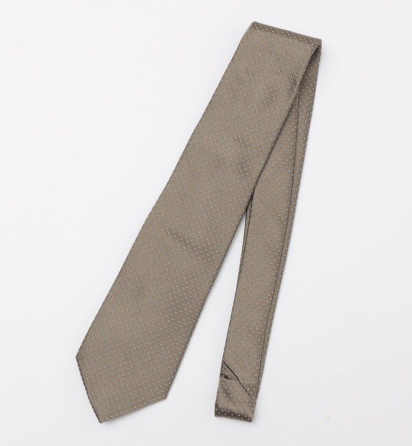 SHIPS「SHIPS: フォサッティ サテン ピンドット ネクタイ」|ネクタイ・蝶ネクタイ|ゴールド