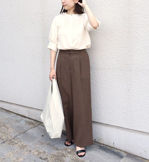 SHIPS Colors 「SHIPS Colors:〈洗濯機可能〉ジョーゼット タック スリーブ ブラウス◇」|シャツ・ブラウス|