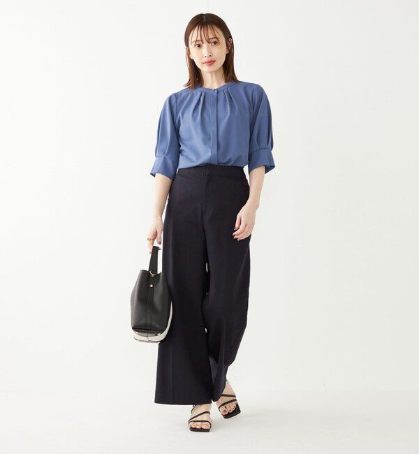 SHIPS Colors 「SHIPS Colors:〈洗濯機可能〉ジョーゼット タック スリーブ ブラウス◇」|シャツ・ブラウス|