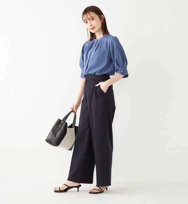 SHIPS Colors 「SHIPS Colors:〈洗濯機可能〉ジョーゼット タック スリーブ ブラウス◇」|シャツ・ブラウス|