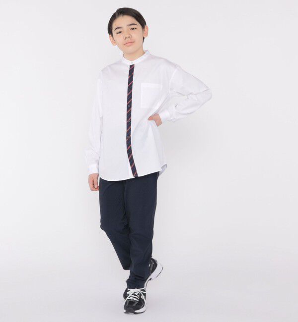 SHIPS KIDS「SHIPS KIDS:145～160cm / オックスフォード バンドカラー シャツ」|シャツ・ブラウス|
