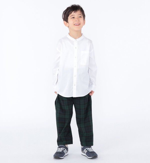 SHIPS KIDS「SHIPS KIDS:100～130cm / オックスフォード バンドカラー シャツ」|シャツ・ブラウス|