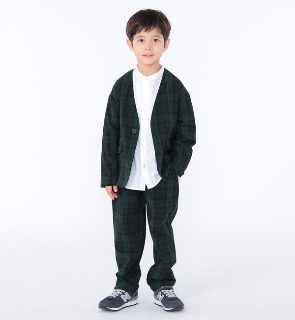 SHIPS KIDS「SHIPS KIDS:100～130cm / オックスフォード バンドカラー シャツ」|シャツ・ブラウス|