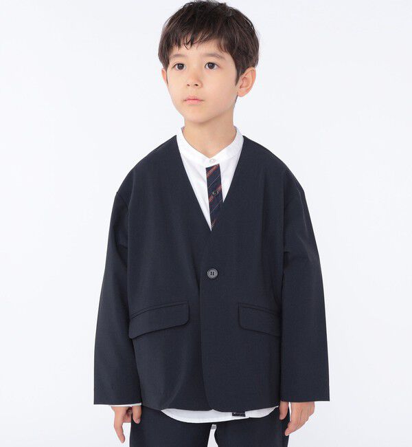 SHIPS KIDS「SHIPS KIDS:100～130cm / オックスフォード バンドカラー シャツ」|シャツ・ブラウス|