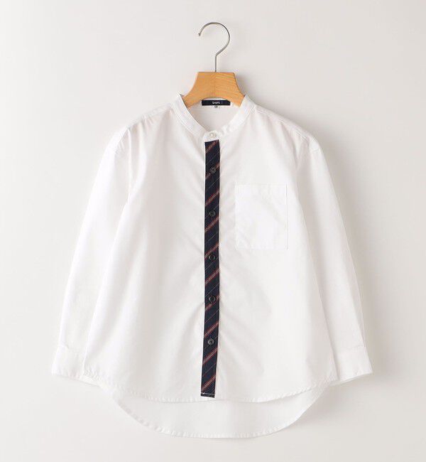 SHIPS KIDS「SHIPS KIDS:100～130cm / オックスフォード バンドカラー シャツ」|シャツ・ブラウス|