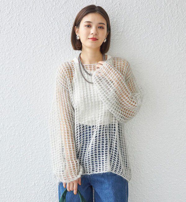SHIPS for women「〈手洗い可能〉モヘヤ メッシュ プルオーバー◇」|ニット・セーター|