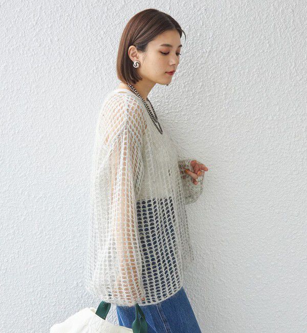 SHIPS for women「〈手洗い可能〉モヘヤ メッシュ プルオーバー◇」|ニット・セーター|